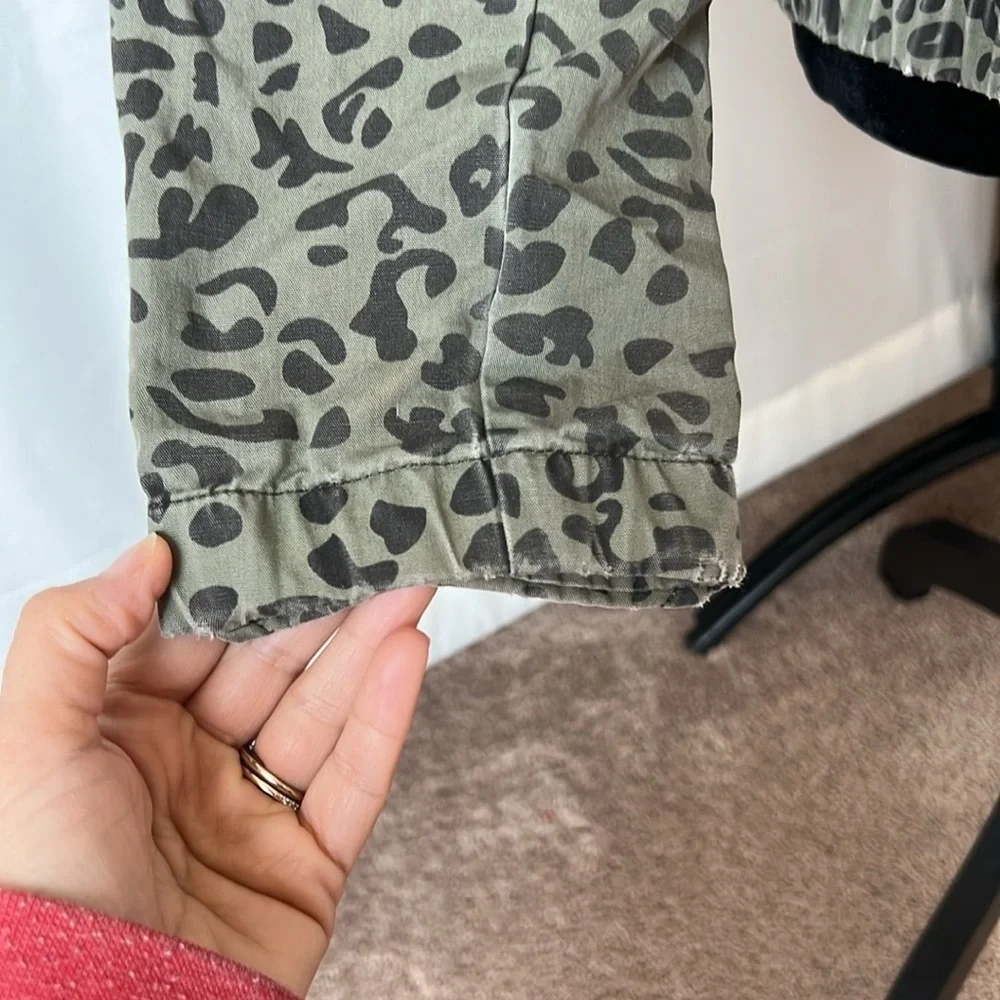 Obey Military Style Leopard Print Jacket